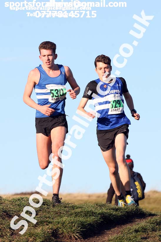Mens under-20s North Eastern Cross Country, 2018 Northern Cross Country Champs., Wrekenton, Gateshead. Photo:  David T. Hewitson/Sports for All Pics